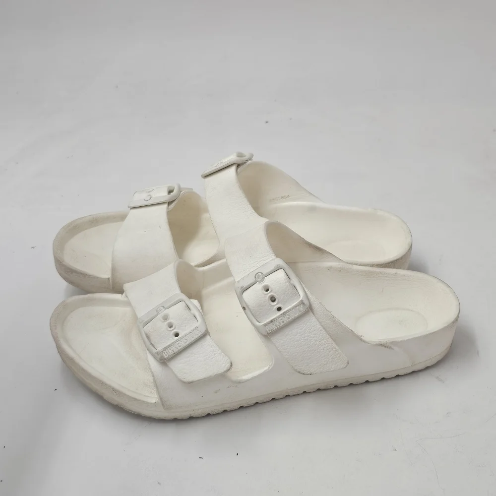 Birkenstock Arizona Essentials EVA White Kids US 3–3.5 Slide Sandals Lightweight